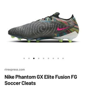 Nike Phantom GX Elite Fusion FG Cleats - Black and Neon
